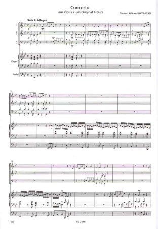 Preview: Notenbeispiel Bläser und Tasten Barock